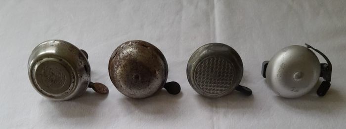 antique bicycle bells x 4
