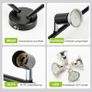 NEW | LED Ceiling Light, 4 Way Ceiling Spotlights Rotatable, Matte Black Ceiling Lighting for Kitchen Bedroom Living Room, Include 4xGU10 LED Bulbs Image 4