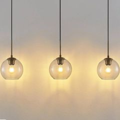Brand New Lindby Grady Hanging Light Brass Clear Glass Unopened
