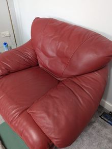 Natuzzi Leather sofa/couch and armchair