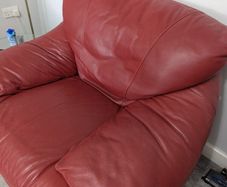 Natuzzi Leather sofa/couch and armchair