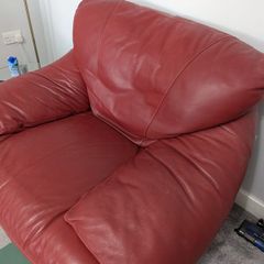 Natuzzi Leather sofa/couch and armchair