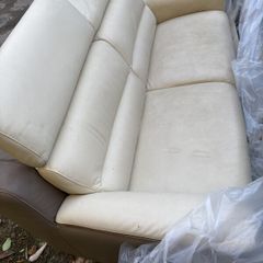 Cream Leather Couch - FREE