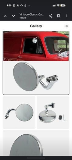 vintage car gutter or top of door mirror