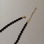 Beaded necklace with black agates Image 8