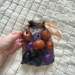 Glitter Mini Halloween Pumpkins Set