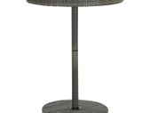 Garden Table Grey 75.5x106 cm Poly Rattan