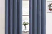 NEW SALE | Blackout Curtains for Bedroom - Eyelet Top Window Treatment Curtain 2 Panels for Energy Saving Decorative Door Curtains, 46 inch x 54 inch (Width x Length), Haze Blue