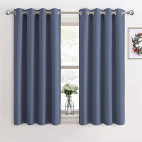 NEW SALE | Blackout Curtains for Bedroom - Eyelet Top Window Treatment Curtain 2 Panels for Energy Saving Decorative Door Curtains, 46 inch x 54 inch (Width x Length), Haze Blue