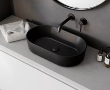 Lova Cera-Line 53 Matt Black Ceramic Countertop Washbasin