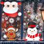 385 Pcs Christmas Window Stickers 10 Sheets Double-Sides Xmas Window Decorations/Santa Clings for Office Christmas Themed Party Image 5