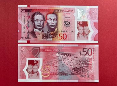 Jamaica  50 Dollars  2022  Pick  96a  POLYMER PLASTIC  Commemorative Issue