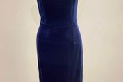 Midnight blue velvet dress