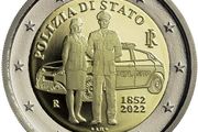 Italy 2 Euro Commemorative Coin 2022 -170th Anniversary of Foundation of the Italian National Police. Uncirculated.