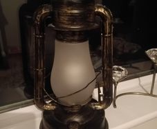 Table lamp ( Rustic electric lantern)
