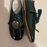 Forest Green Girls Leather Shoes Image 3