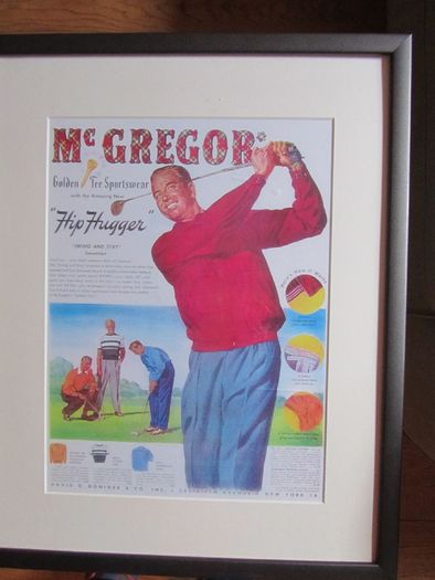 McGregor Vintage Golf Framed Ad/Picture