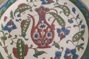 Handmade Hanging PLATE Manousakis Keramik Rodos Floral Vintage Plate from Greece