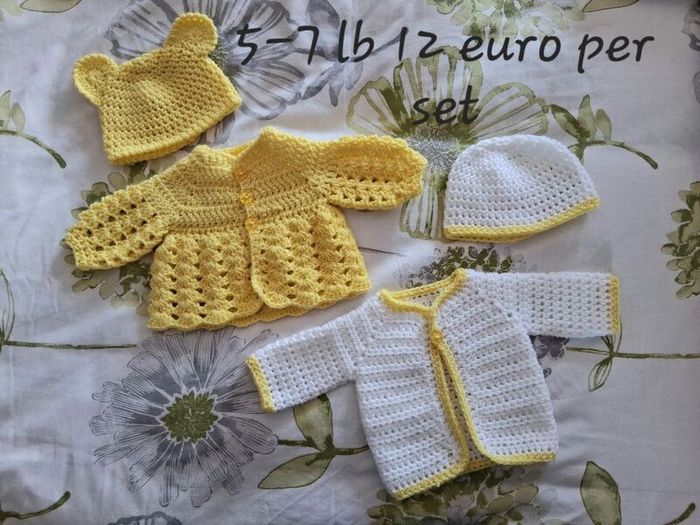 Handmade premature baby cardigans