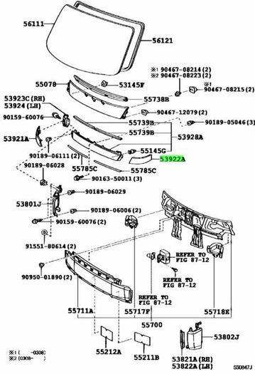 Genuine Toyota Dyna 01-12,part 53922-25011 (panel, Front Valance, Lh)