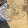 Killarney Irish crystal fruit bowl featuring deep cuts and a decorative gold ormolu metal stand Image 6