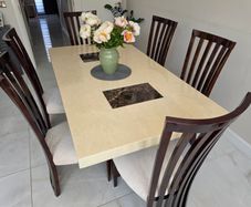 dining table and chairs