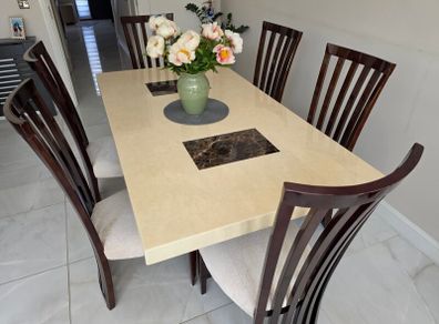 dining table and chairs