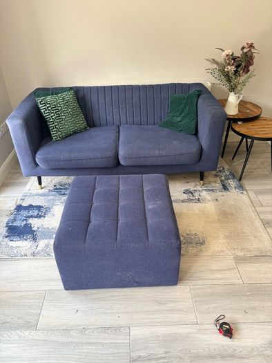 Couch with matching footrest
