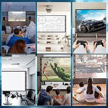 Screen with Stand Portable 100inch Projection Screen lejiada 16:9 4K HD Projections Movies Screen with Carry Bag for Indoor Outdoor Home Theater Backyard Cinema Travel