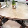 200cm Oval Scandinavian Oak dining table, Like New Image 2