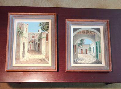 Pair of Original Acrylic paintings from Greece