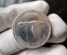 1967 Canada Silver One Dollar Coin
