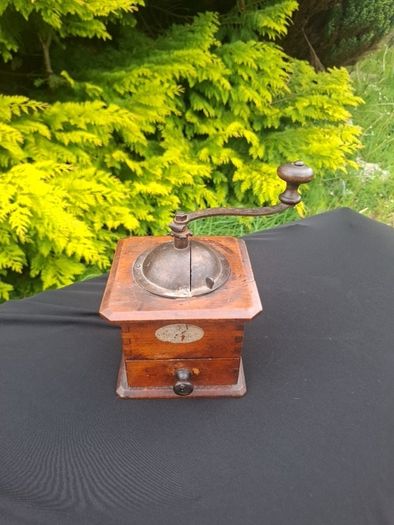 Old wood coffee grinder postage possible