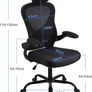 Adjustable headrest office chair, high-back ergonomic computer swivel seat with lumbar support, height adjustment, 360 rotation, tilt function, and 90 flip-up armrests for home office Image 3