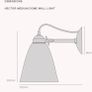 Original BTC Hector Medium Dome Wall Light Pair Image 3