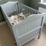 Babylo Ella Cot Bed Grey with mattress Image 2