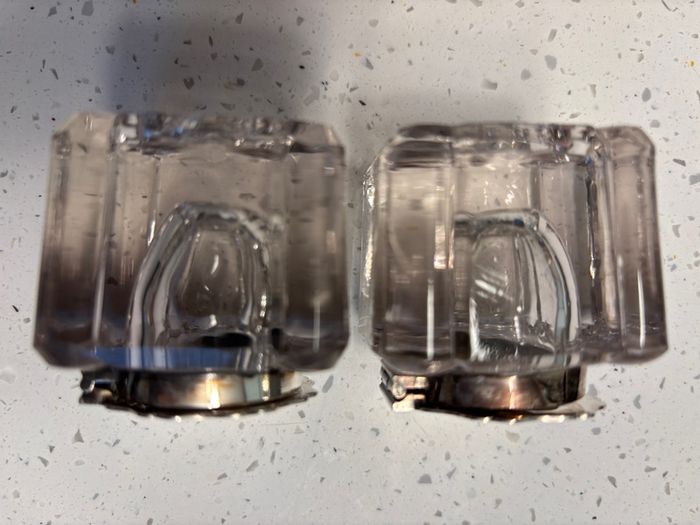 Pair 1912 Sheffield silver top inkwell
