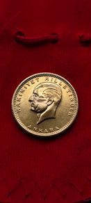 Gold Coin Turkish 100 Piastres Kurush Kemal