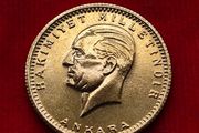 Gold Coin Turkish 100 Piastres Kurush Kemal