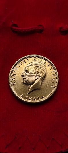 Gold Coin Turkish 100 Piastres Kurush Kemal