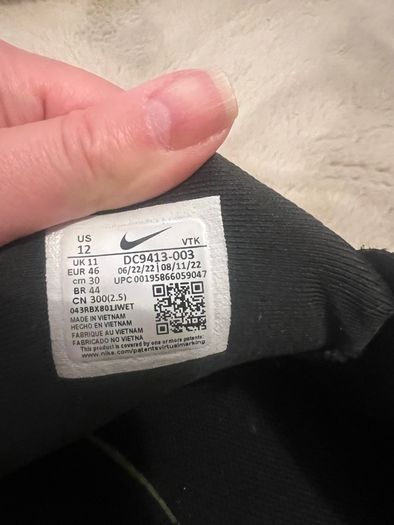 Nike renew black mens uk12