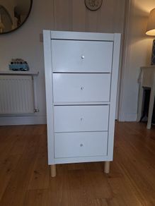 White four drawer locker