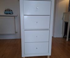White four drawer locker