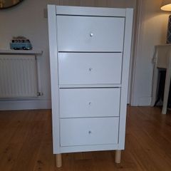 White four drawer locker