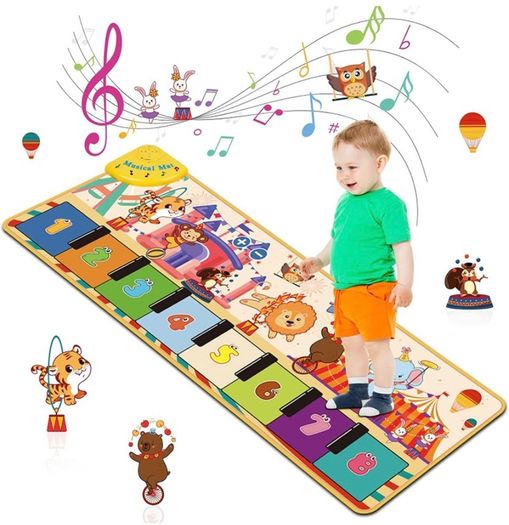 Kids Piano Mat, Piano Music Mat Dance Mats Touch Play Mats Floor Keyboard Musical Carpet Mat Gift Toys for 2 3 4 5 6 Years Old Kids Boys Girls Toddlers MULTIPLE COLOURS AVAILABLE, SEE PHOTOS (FREE POSTAGE)