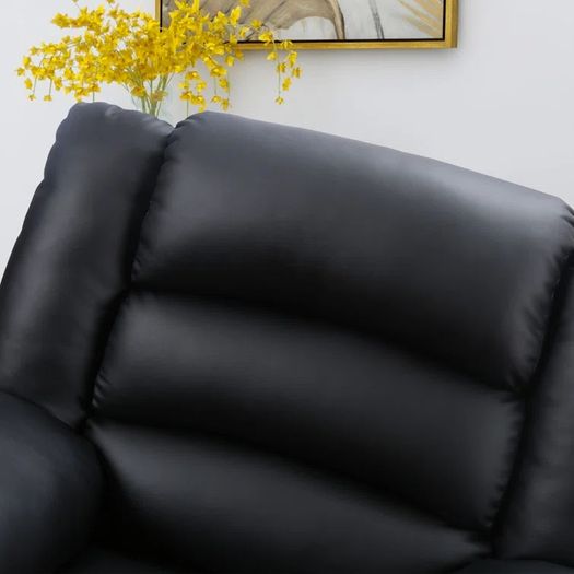3 Seater leather Recliner Sofa Black, brand new!