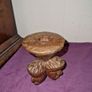 Hand Carved African three faces candle holder Image 4