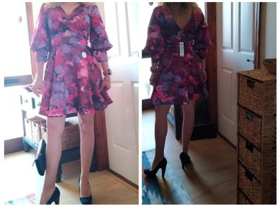 Stunning Chi Chi London puff sleeve mini dress, excellent condition, size S