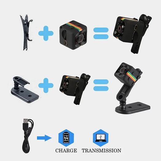 Spy Camera Wireless Hidden Camera, JIPNO Mini Cameras HD 1080P Indoor Spy Pet Cam Wireless Small Portable Night Vision Motion Detection for Home, Car, Drone, Office