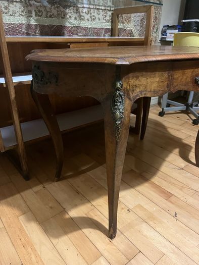 antique walnut and rosewood inlay table